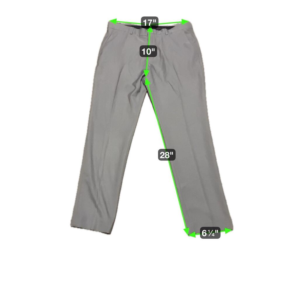 Perry Ellis Men's‎ Portfolio Very Slim Dress Pants 34x28 Gray - Picture 8 of 9